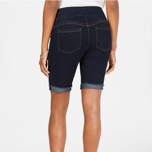 petite denim bermuda shorts